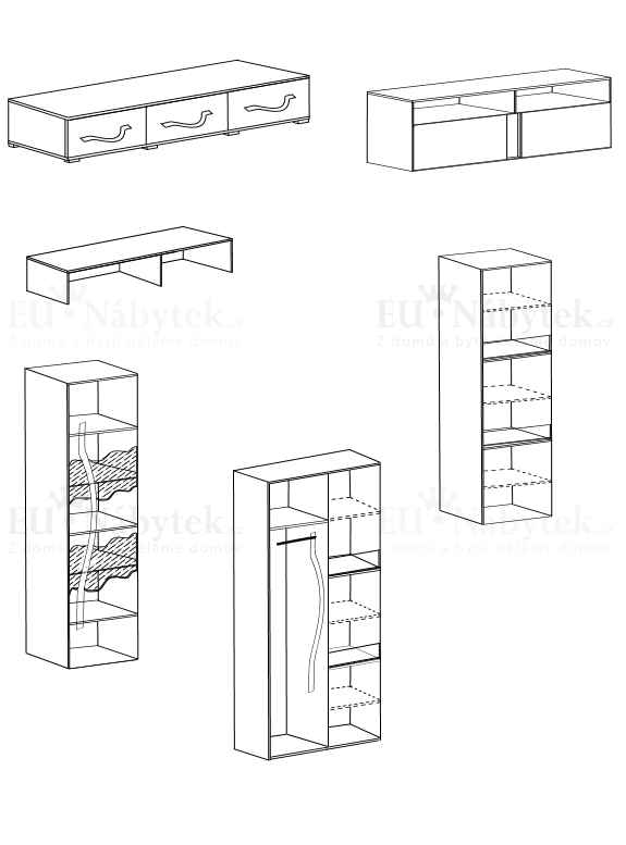Obývací stěna MARIO